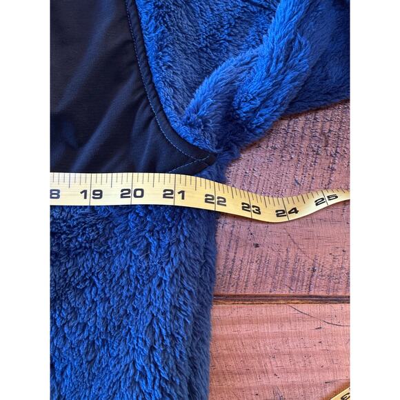 LL Bean Mens Blue Fleece Full Zip Up Jacket Pockets Size Medium - Picture 7 of 9